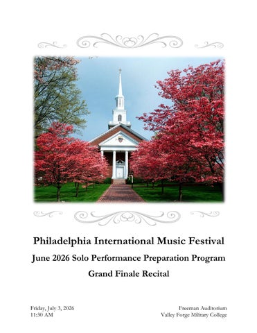 June 2026 PIMF SPPP Grand Finale Recital (11:30 AM)