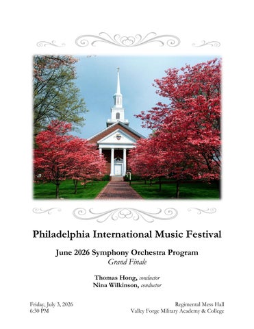 PIMF June 2026 Symphony Grand Finale Program (6:30 PM)