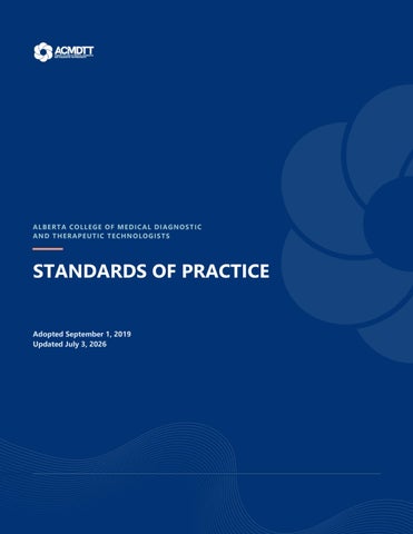 ACMDTT Standards of Pratice July 3, 2026