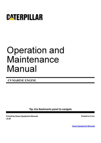 CAT Caterpillar C9 Operation & Maintenance Manual PDF Download