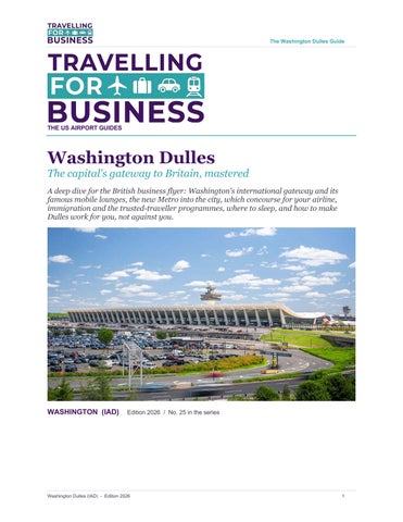 Washington Dulles - Travelling for Business Guide