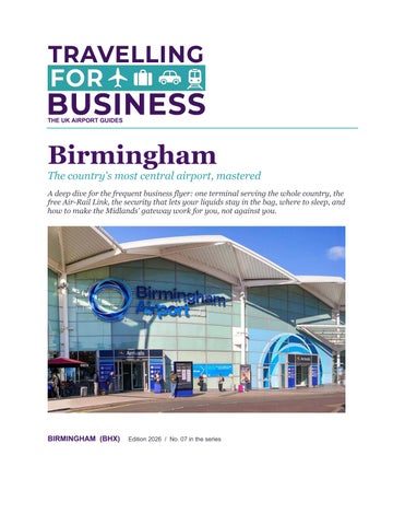 Birmingham - Travelling for Business Guide