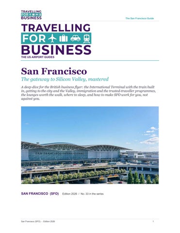 San Francisco - Travelling for Business Guide