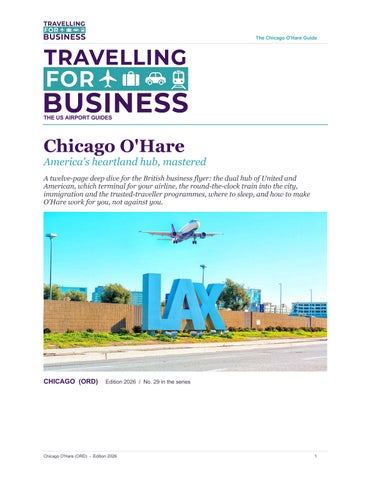 Chicago O'Hare - Travelling for Business Guide