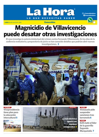 Esmeraldas, Lunes 06 Julio 2026
