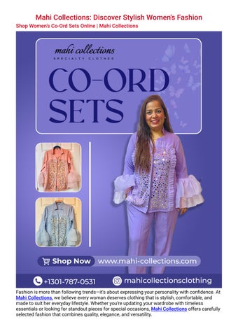 Mahi Collections: Discover Stylish Women's Fashion