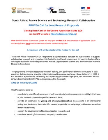  South Africa France Science and Technology Research Collaboration