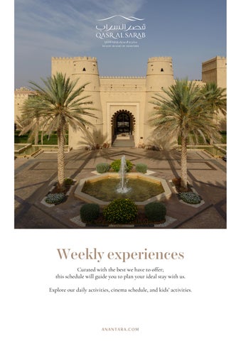 QAS - Weekly Experiences