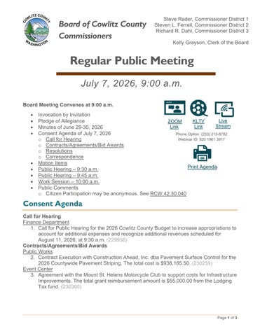 Regular Public Meeting 07.07.26