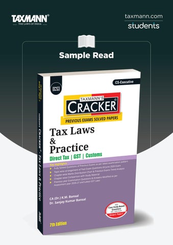 Taxmann's Tax Laws & Practice (Tax) | CRACKER – AY 2026-27