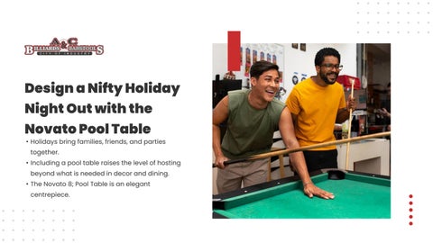 Design a Nifty Holiday Night Out with the Novato Pool Table