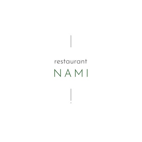 Nami Pop Up Weinkarte