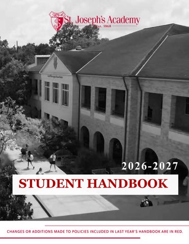 SJA Student Handbook 2026-2027