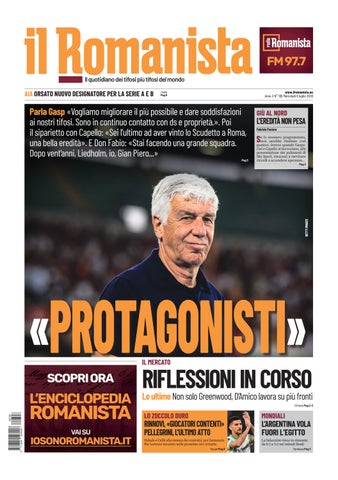 Il Romanista dell'8 luglio 2026