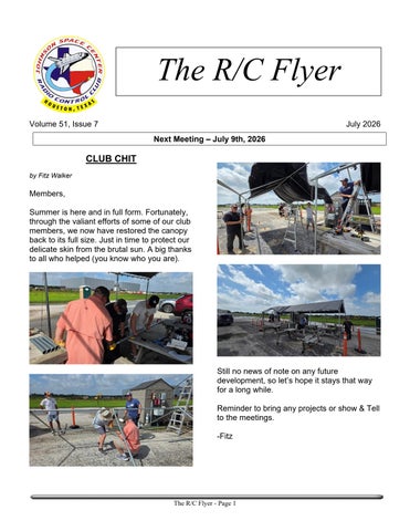 JSCRCC July 2026 Newsletter