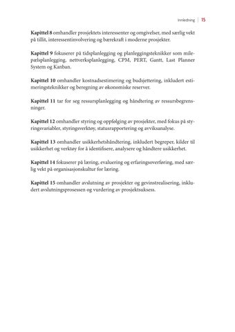 Prosjektledelse: fra initiering til gevinstrealisering, 6. utgave 第 15 页