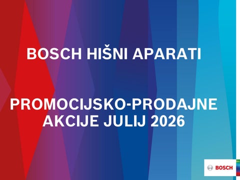 Bosch hišni aparati 2026