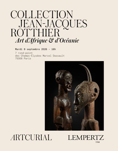 Collection Jean-Jacques Rotthier : Art d’Afrique & d’Océanie | 8.09.2026