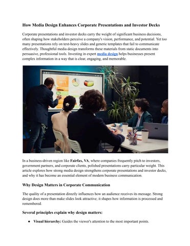 How Media Design Enhances Corporate Presentations and Investor Decks