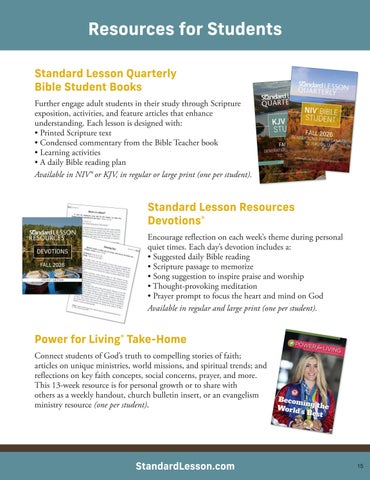 Standard Lesson Quarterly NIV Sample 2026-2027 第 15 页