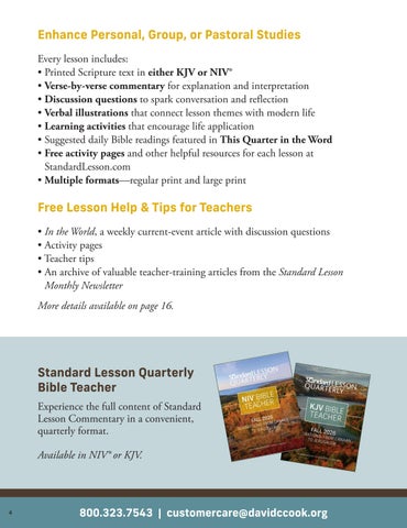 Standard Lesson Quarterly NIV Sample 2026-2027 第 4 页