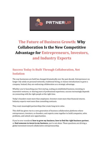 The Future of Business Growth_ Why Collaboration Is the New Competitive Advantage for Entrepreneurs,