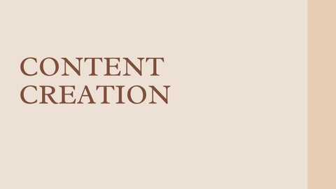  Content creation