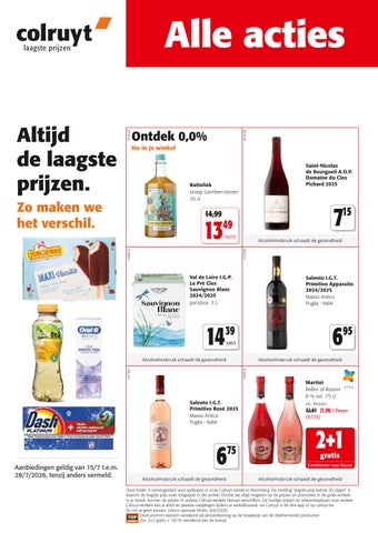 Colruyt Laagste Prijzen - Alle acties