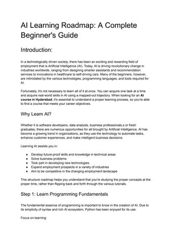 AI Learning Roadmap_ A Complete Beginner's Guide