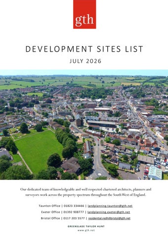 Development Sites List July 2026