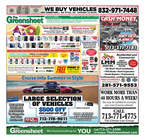 The 7-8-2026 Edition of The Greensheet Houston