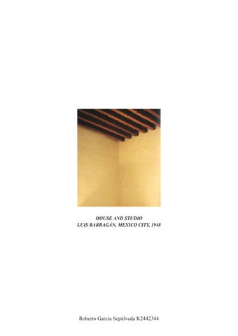 Dissertation Chapter One. House and Studio, Luis Barragán