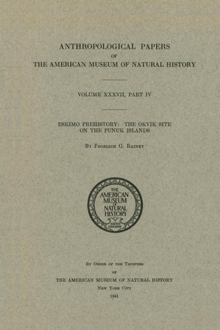 American Museum of Natural History - 1941 - Eskimo Prehistory: The Okvik Site on the Punuk Islands