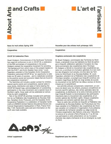 About Arts and Crafts - Spring 1979 - News for Inuit Artists
