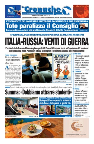 Cronache del 10 luglio 2026