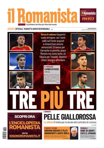 Il Romanista del 10 luglio 2026