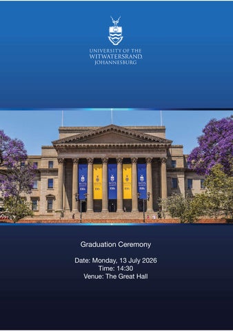 Graduations - 13 July 2026 - 14:30