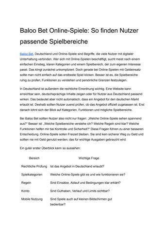 Baloo Bet Online-Spiele_ So finden Nutzer passende Spielbereiche (1)