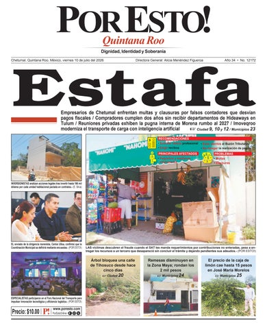 PORTADA POR ESTO CHETUMAL, VIERNES 10 DE JULIO DE 2026