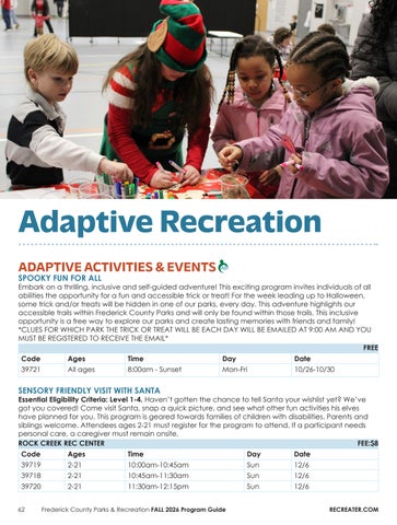 2026 Fall Recreater - Adaptive Section
