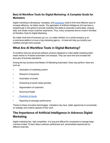 Best AI Workflow Tools for Digital Marketing_ A Complete Guide for  Marketers