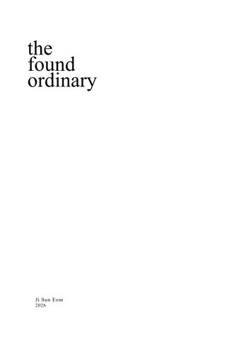 the found ordinary_jisun eom_
