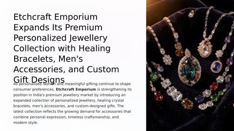 Etchcraft Emporium Expands Its Premium Personalized Jewellery Collection with Healing Bracelets, Men