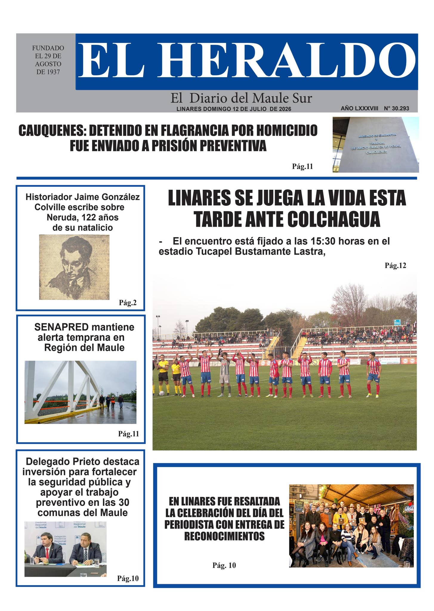 Domingo 12 de julio 2026