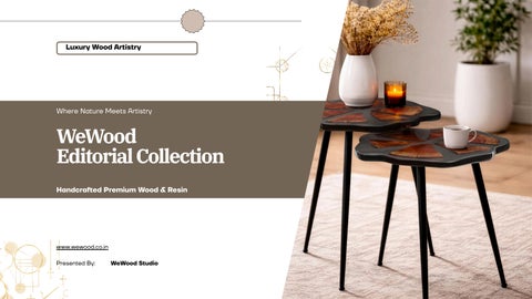 WeWood Premium Luxury Furniture Catalog 2026 | Handcrafted Solid Wood & Epoxy Resin Furniture