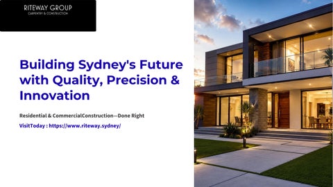 Building Sydney's Future with Excellence & Innovation