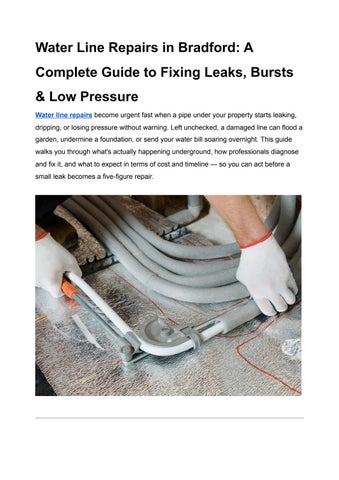 Water Line Repair Guide