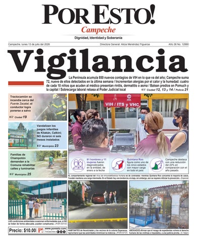 PORTADA POR ESTO CAMPECHE, LUNES 13 DE JULIO DE 2026