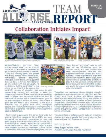 Aaron Judge ALL RISE Team Report SUMMER 26
