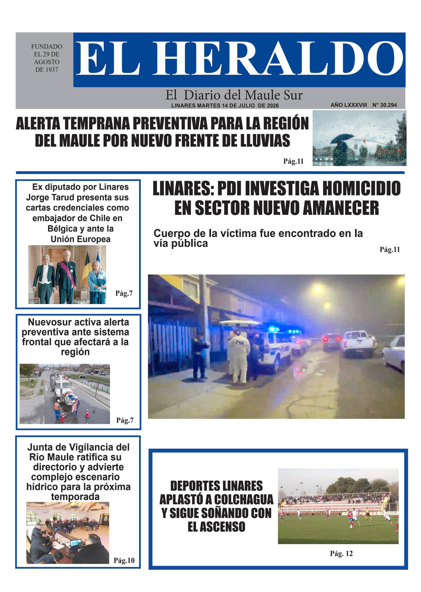 Martes 14 de julio 2026